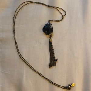 Long LOFT stone necklace